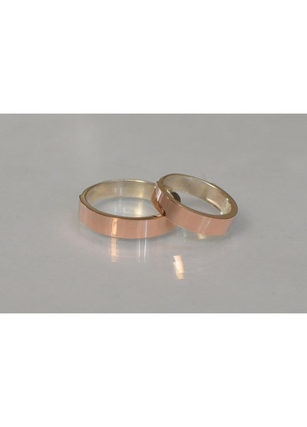 Серебряная обручка с золотыми напайками Silver Style (367112909)