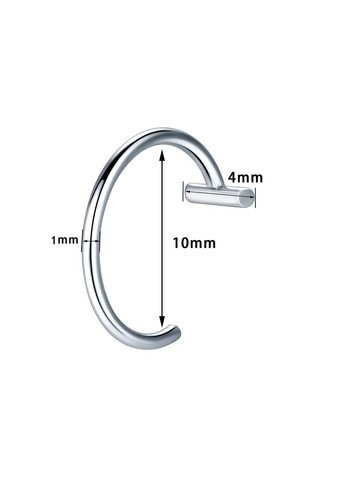 Серьги (клипсы, пирсинг для тела) круглая с шариком No Brand (316681997)