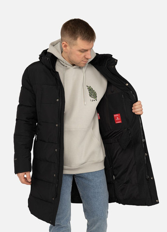 Черная зимняя мужская длинная куртка цвет черный цб-00254588 Kings Wind