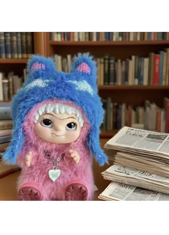 М'яка плюшева іграшка фігурка брелок Вакуку Лабубу з шапочкою петлею для підвішування на рюкзак сумку (481246-Prob) Рожева Unbranded (358494935)