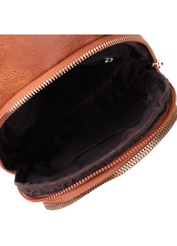 Цікава слінг сумка для жінок з екошкіри 22749 Рудий Vintage (338421651)