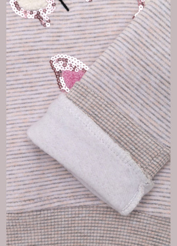 cicigiy свитшот для девочки цвет персиковый цб-00254141 персиковый футер