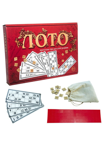 Настільна гра Лото з дерев'яними фішками для дітей 6+ розвиває пам'ять та увагу гра для сімейного відпочинку Strateg (369758754)