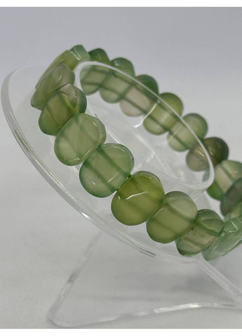 Браслет из агата 18 см Зеленый No Brand (350633836)