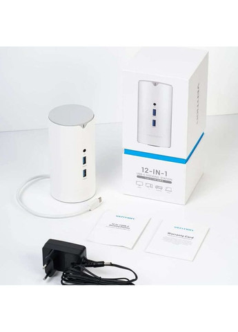 Док - станция USB3.1 Type-C - HDMI/VGA/USB3.0x3/RJ45/SD/TF/TRRS3.5m/PD/DC100W 12-in-1 (TPHWC-EU) Vention (323098991)