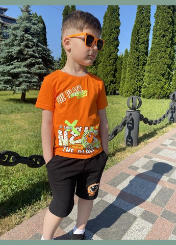 Оранжевый летний комплект для мальчика hc (h001-6265-057-33) No Brand