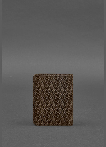 Чоловіча шкіряна обкладинка для ID-паспорта і водійських прав 4.0 Карбон темно-коричнева (A-026209) BlankNote (328444796)