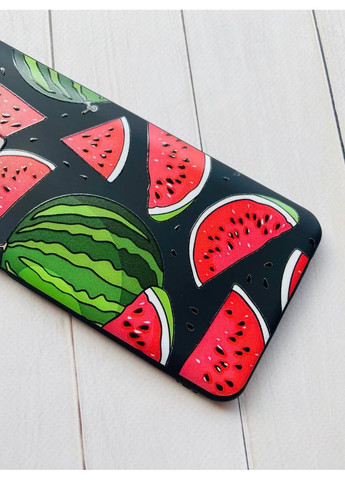 Матовий чорний чохол на Xiaomi Redmi 13C / Poco C65 Кавуни (принт 341) Creative (355407900)