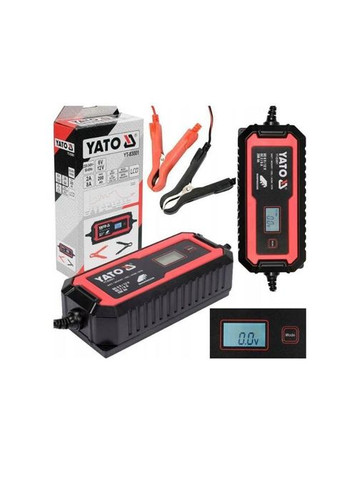 Зарядний прилад мережевий з LCD дисплеєм 230В до акумуляторів 6V-2А 12V-8А, макс. 240 AГод YATO (363056083)