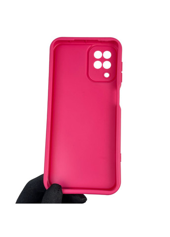 Чехол силиконовый Soft Touch с 3D принтом для Galaxy M12 (SM-M127F) малиновый (Полная защита камеры) Samsung (371652915)