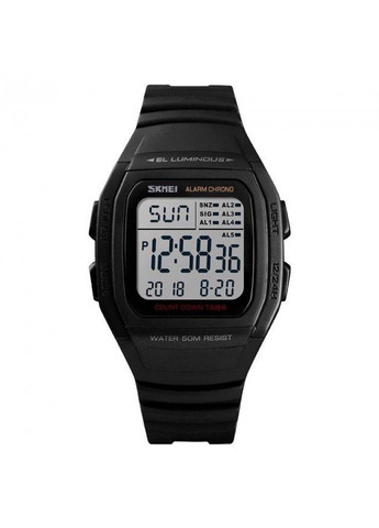 Чоловічий спортивний годинник 1278 Чорний Skmei (313653675)