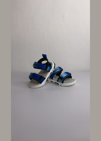 Синие детские сандалии с подсветкой 21 г 14,3 см синий артикул б319 Apawwa