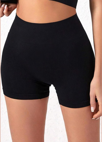 Жіночі короткі велосипедки в рубчик з пуш ап ефектом укорочені шортики для занять спортом з утягуючим ефектом push up Cindylove (341538417)