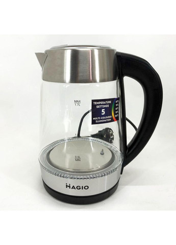 Качественный электрочайник MG-499, Маленький чайник, Тихий бытовой чайник, OX-125 Прозрачный электрочайник Magio (352770264)