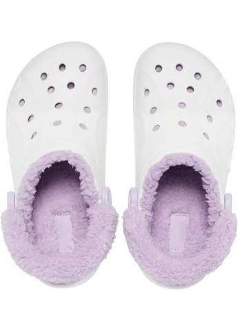 Белые кроксы на меху Crocs
