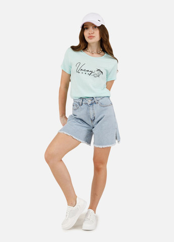 Женская футболка с коротким рукавом цвет мятный ЦБ-00252397 OTTODIX - (307363003)