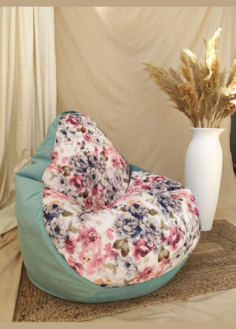 Кресло - мешок груша, XXL - 140х100 Katania 5+Florida Aqua SkyPuff (339871806)
