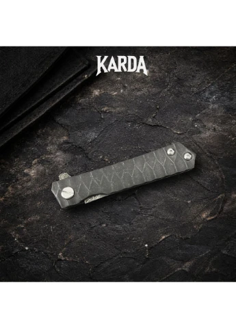 Ніж Складний Karda D051 Damascus Tanto No Brand (376892372)
