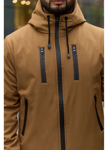 Теплый мужской костюм Soft Shell койот на флисе с шевроном Intruder Reef (366868551)