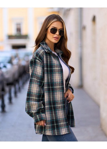 Вільна вовняна сорочка в клітку ISSA PLUS (361855292)