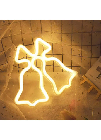 Декоративний настінний неоновий світильник Дзвіночки на батарейках/USB 23.5*20 см Smarti (371330752)