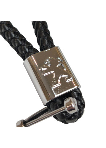 Авто брелок для ключів Peugeot з якісної плетеної екошкіри з лого Пежо в коробочці на подарунок 29196 No Brand (331768967)