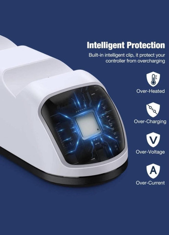 Зарядка для джойстика PS5 Станция для PlayStation 5 PS5 DualSense на 2 геймпада с LED подсветкой DOBE (317585060)