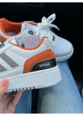 КРОССОВКИ ЖЕНСКИЕ ADIDAS SPICAN WHITE ORANGE АДИДАС No Brand белые демисезоны (369389473)
