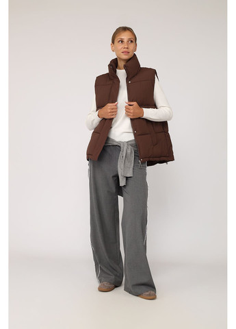 Жилет утеплений жіночий колір коричневий ЦБ-00277878 Yuki (353686381)