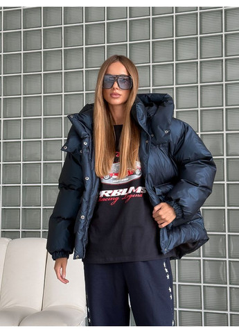 Темно-синя куртка пуфер beze колір темно-синій рейнс milirud