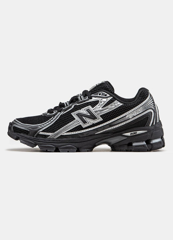 Черные всесезонные кроссовки мужские и женские new balance 740 black white | нью беланс 740 черные белые No Brand