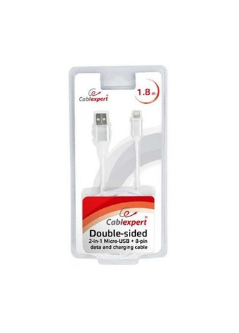 Кабель Cablexpert USB 2.0 AM to Lightning + Micro 5P 1.8m (268147086)