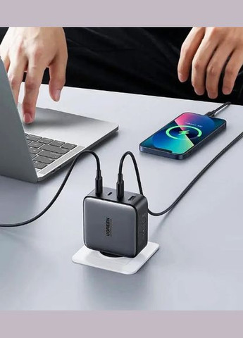 Універсальний портативний швидкий зарядний пристрій CD226 GaN 100W 3C1A на 4 USB Ugreen (297331810)