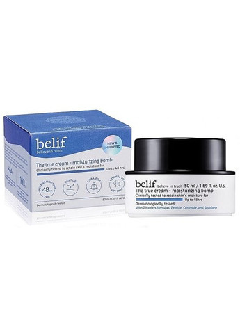 Інтенсивний зволожувальний крем для обличчя, шиї й зони декольте The True Cream Moisturizing Bomb 50ml (1448996-32401485) Belif (368650711)
