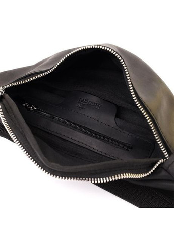 Сумка на пояс через плече шкіряна чоловіча Чорний 35573 Shvigel (334285406)