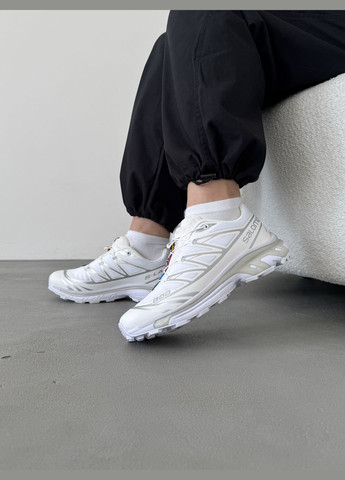 Белые демисезонные кроссовки мужские и женские salomon xt-6 white | саломон хт-6 белые No Brand