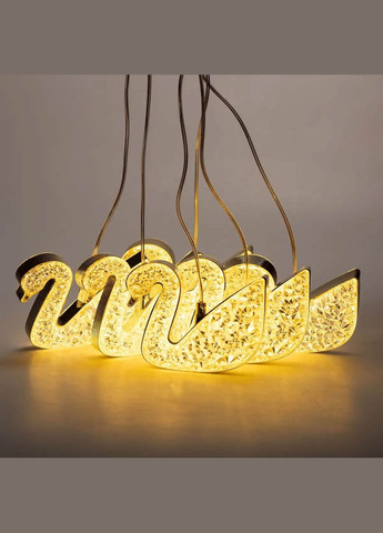 Гірлянда-штора Сваровські 3 метри 6 фігур, теплий білий GarlandoPro (328441673)