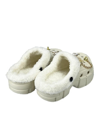 Сабо жіночі утеплені з джибітсами бежеві 20326-3 Sanlin (303605431)