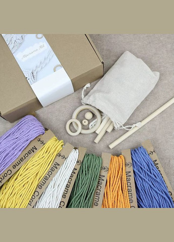 Набор макраме для ручной вязки украшений и аксессуаров для дома 10в1 для рукоделия и творчества. No Brand (354829461)