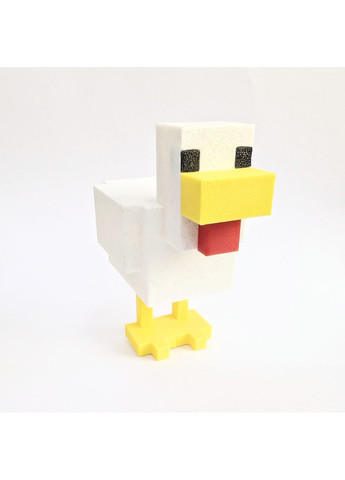 Декор Персонаж курица моб из Майнкрафта Minecraft пластиковый желтый 9 см х 7.2 см х 4.8 см Finding (362193958)