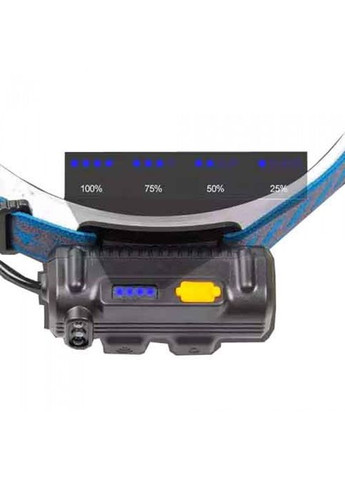 Фонарь налобный аккумуляторный W691-2COB (белый/ красный/ синий свет) с датчиком движения Type-C zoom BL (373394316)