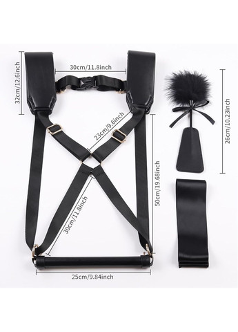 БДСМ-набор YEAHWOW Black Doggy Style Saddle set Lockink (367268609)