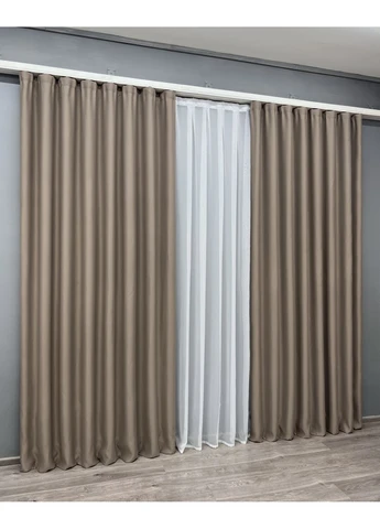 Комплект готовых штор Bagema Rvs № 2073ш Капучино 200х290 см 2 шт (32-449) VR-Textil (401129580)