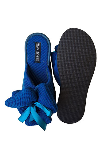 Зеленые тапочки женские открытые Белста с бантом