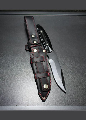 Ніж тактичний зі шкіряними піхвами кріплення ремінь та молі No Brand (294843311)