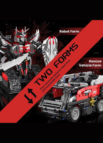 Трансформер-робот Сентінел Прайм, керований конструктор, 2 в 1 машинка та робот з додатком та пультом управління Unbranded (341288533)