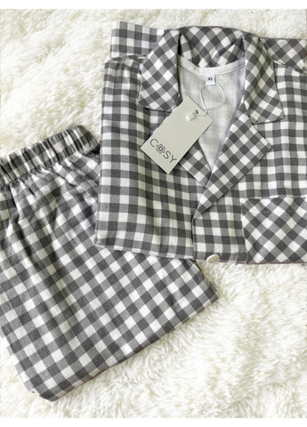 Светло-серая всесезон пижама детская теплая с фланели " harmony" реглан + брюки Cosy