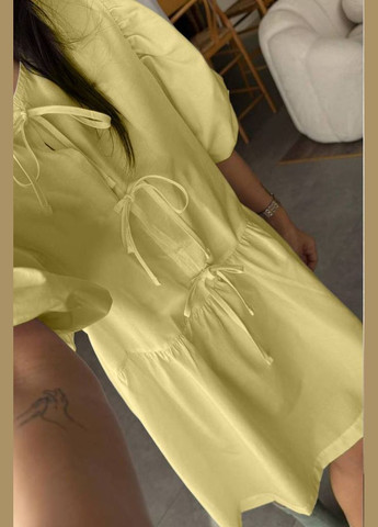 Жовтий повсякденний сукня жіноча Гермес однотонна