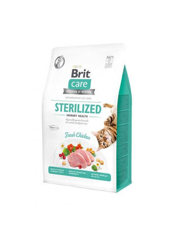 Сухой корм Cat GF Sterilized Urinary Health для стерилизованных кошек, с курицей, 400 г Brit Care (322874507)