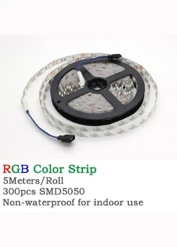 Светодиодная лента SMD 5050 RGB LED 2м IP65 с пультом и блоком питания USB, 2м, Лента светодиодная 5050 No Brand (385266586)
